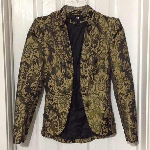 H&M Jackets & Blazers - H&M jacket blazer gold brown beige size 2 (ff)